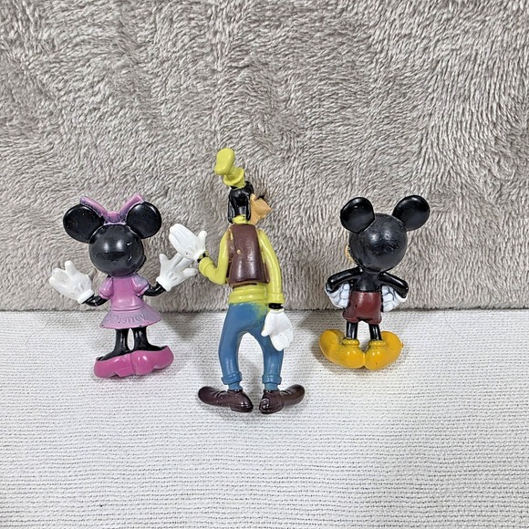 Three Disney Character PVC Mickey Mouse, Minnie Mouse, & Goofy lot - Picture 2 of 7